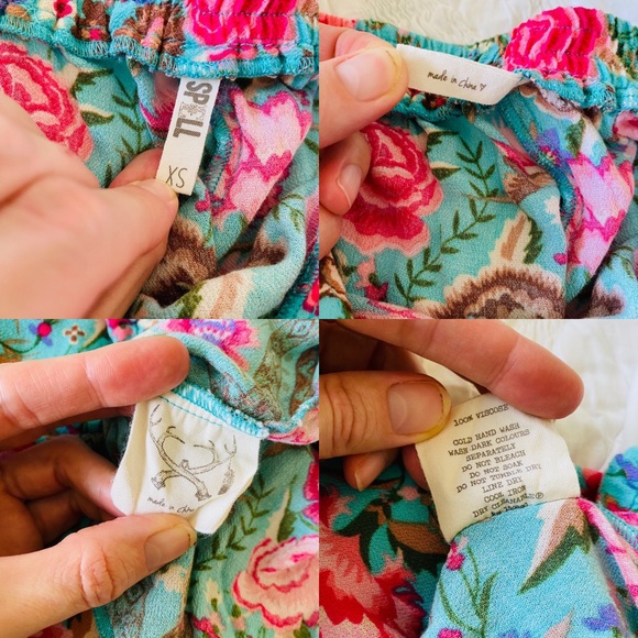 SOLD ♥️ Spell ♥️ Teal Babushka Shorts - Picture 9 of 9